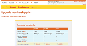 Portfolio image for WebsiteSpell's Upgrade Membership plan